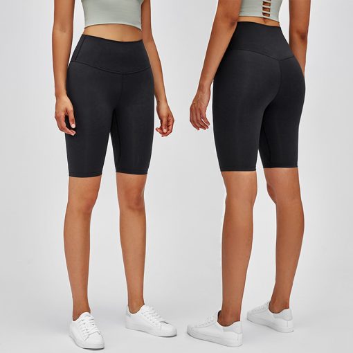 High waist lifting hip fitness double layer sand brushed slim body pants high waist sport leggings short sleeve yoga top