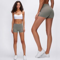 2020 new align no camel toe line quick dry breathabale sports short brushed hairy women running shorts