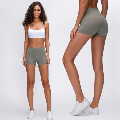 2020 new align no camel toe line quick dry breathabale sports short brushed hairy women running shorts