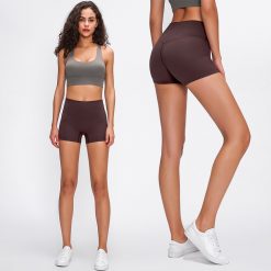 2020 new align no camel toe line quick dry breathabale sports short brushed hairy women running shorts